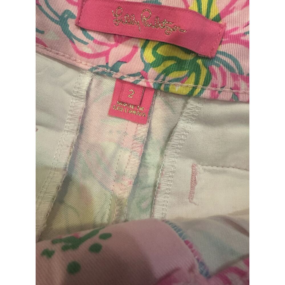 Lilly Pulitzer Buttercup Scalloped Shorts Multi-Color Floral Women's Size 2 - Picture 4 of 8